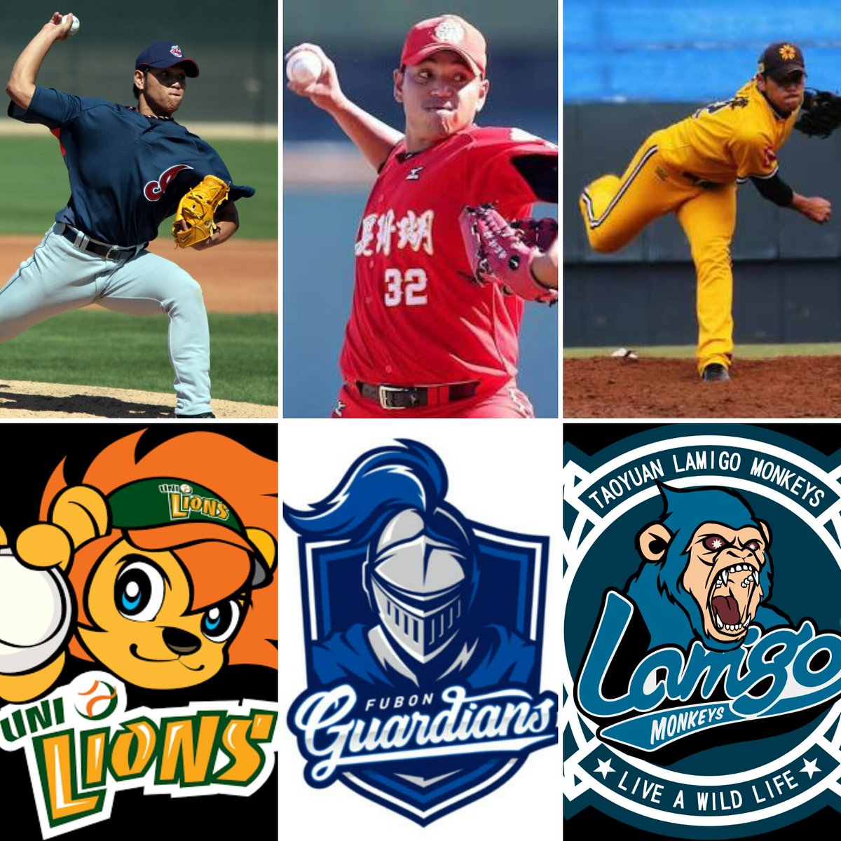 GOCPBL's tweet photo. #UniLions, #Lamigo Monkeys & #Fubon Guardians have officially reached out to RHP 增菘瑋 with a contract. #CPBL #TrueFA https://t.co/chh2CaCs67