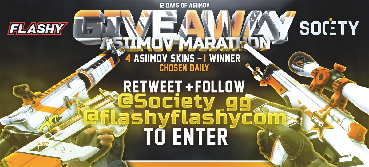 flashyflashycom's tweet photo. GIVEAWAY #6/12!
Ends in 48Hours

- Visit https://t.co/IHoGOyS2FO &amp; https://t.co/vRDUAQ3nIk     
- RETWEET
- Follow us &amp; @Society_gg! https://t.co/1zABTkku9H