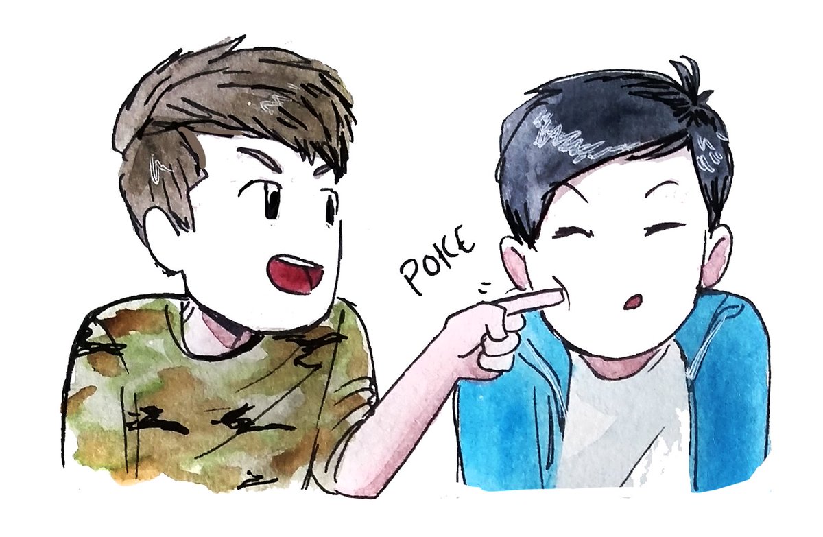 incaseyouart's tweet photo. Some watercolour doodles I did the other day~ #phanart https://t.co/9QVH7bnGZ2