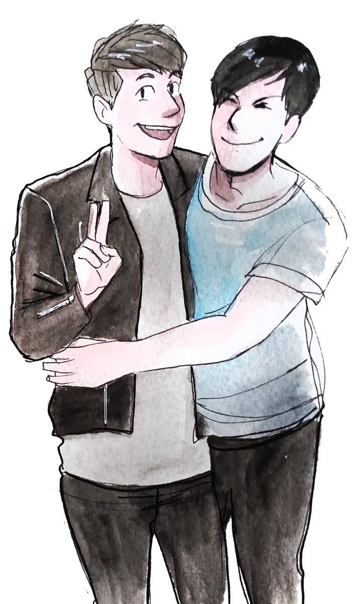 incaseyouart's tweet photo. Some watercolour doodles I did the other day~ #phanart https://t.co/9QVH7bnGZ2
