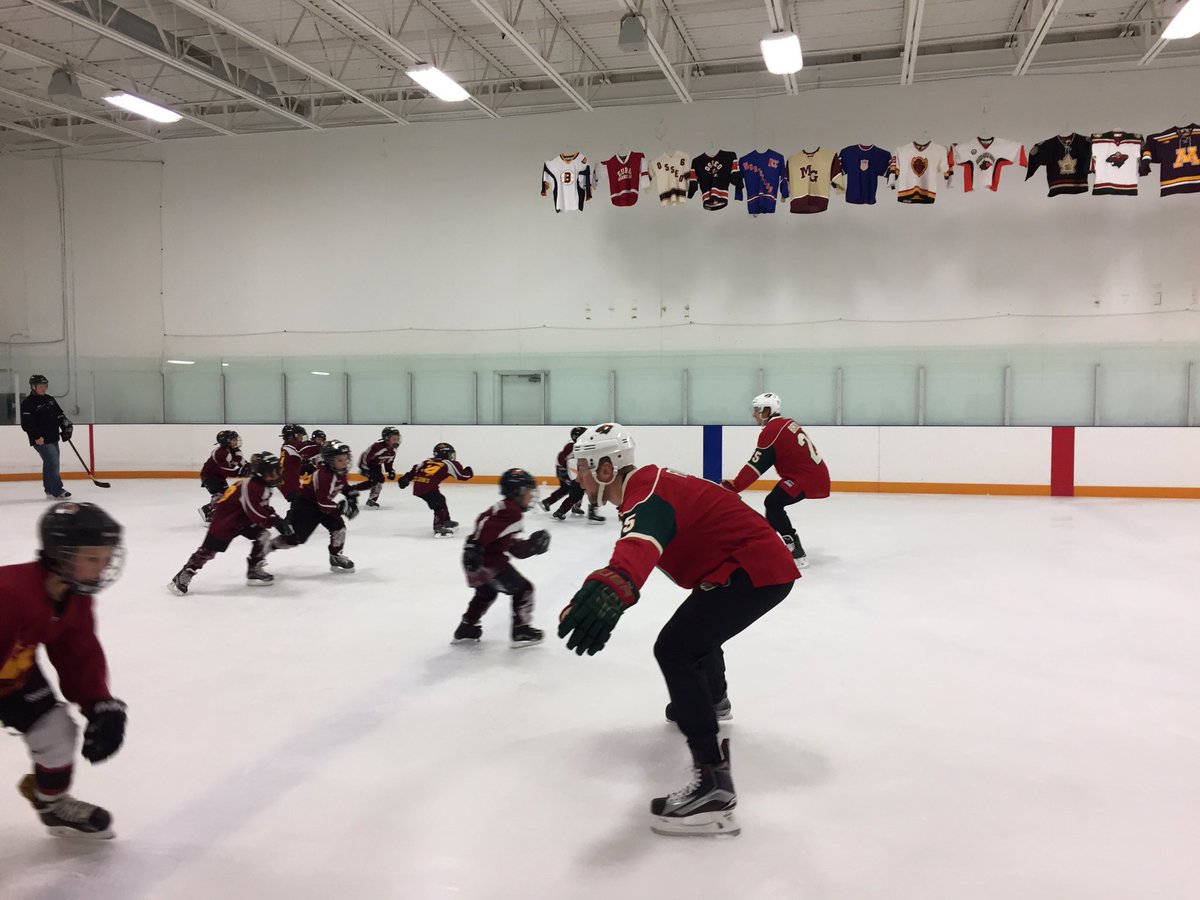 mnwild's tweet photo. How Swede! @ChristianFolin and @brodin25 surprised Osseo Maple Grove Boys Mites for a @BremerBank Pop-In Practice. 🏒 https://t.co/bnsO2DTH7C