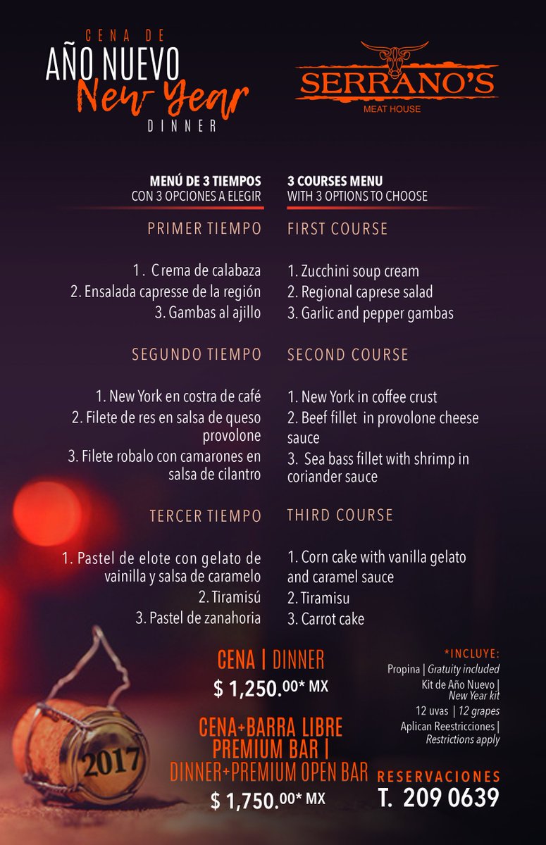 SerranosMH's tweet photo. Celebrate New Year at #SerranosMH https://t.co/fpEgyswXxt