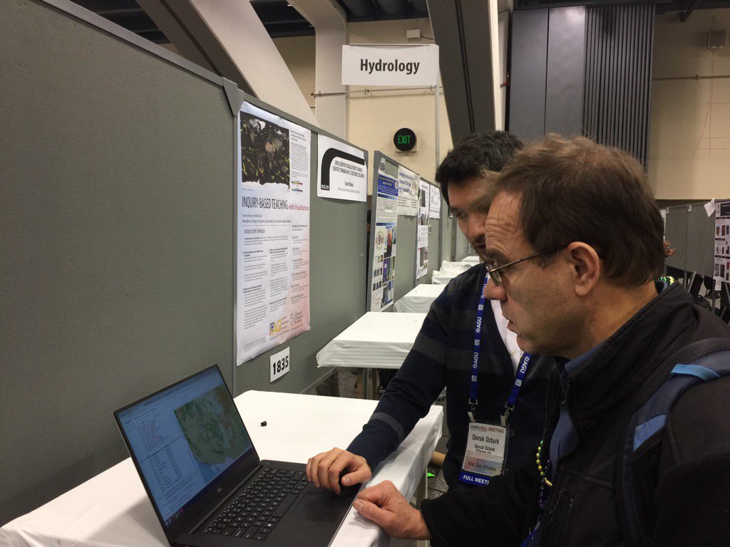 cyaashish's tweet photo. Doruk presented #geonotebook at #AGU16 https://t.co/1tT1G2FkbQ