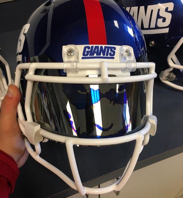 UNISWAG's tweet photo. #ColorRush helmet for @OBJ_3 with Joker Visor #uniswag https://t.co/05NSn9voa2