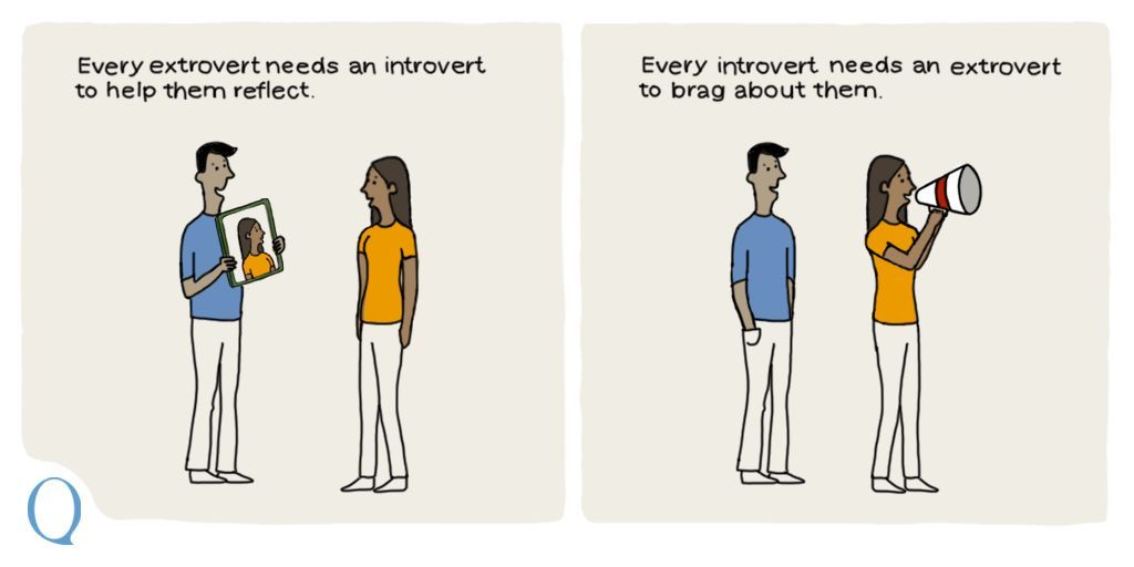 54. Why do we support the bond between introverts and extroverts? 