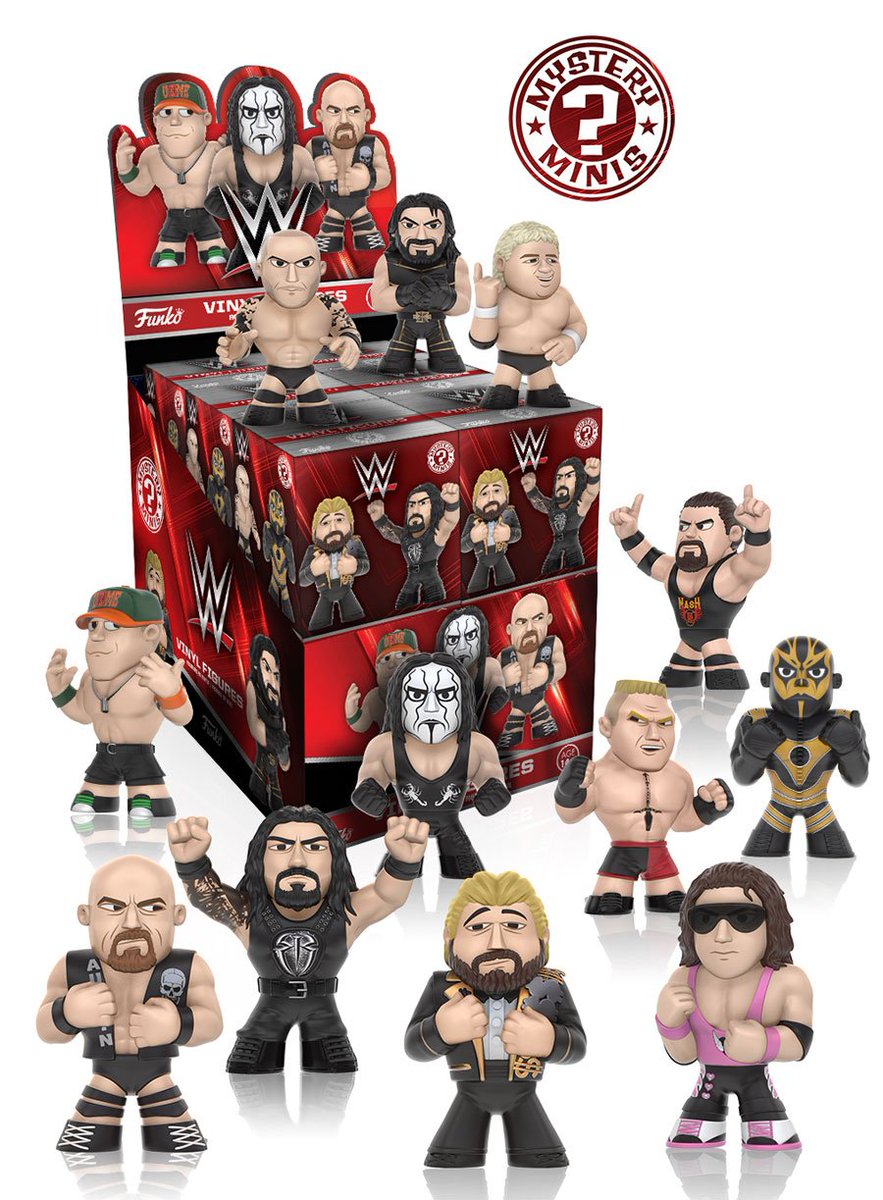 RT &amp; follow <a href="/OriginalFunko/">Funko</a> for the chance to win SIX WWE Mystery Minis! #WWERoadblock
