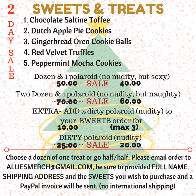 Last day to get in on the action. Get your cookies and dirty Polaroids .... Check it out #sweets&amp;treats<a href="/tag/sweets"class="tags"><span>#sweets</span></a>