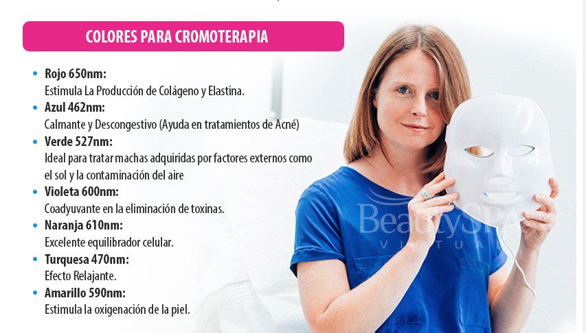mascara led fototerapia cromoterapia