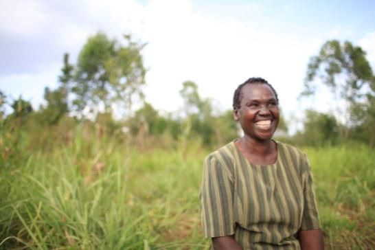 Kiva's tweet image. Thanks to 32 Kiva lenders, Jackline was able to purchase a dairy cow, expand her shop and improve the living standards of her family