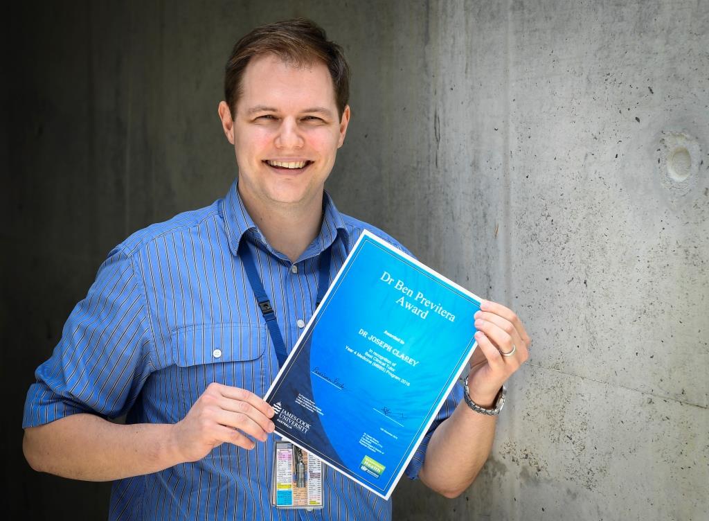 TownsvilleHHS's tweet photo. Congratulations Dr Joseph Clarey for winning the 2016 Ben Previtera Teaching Award, a joint JCU-TTH teaching award https://t.co/E4iRM0NYqL https://t.co/hyZ9LDYJdK