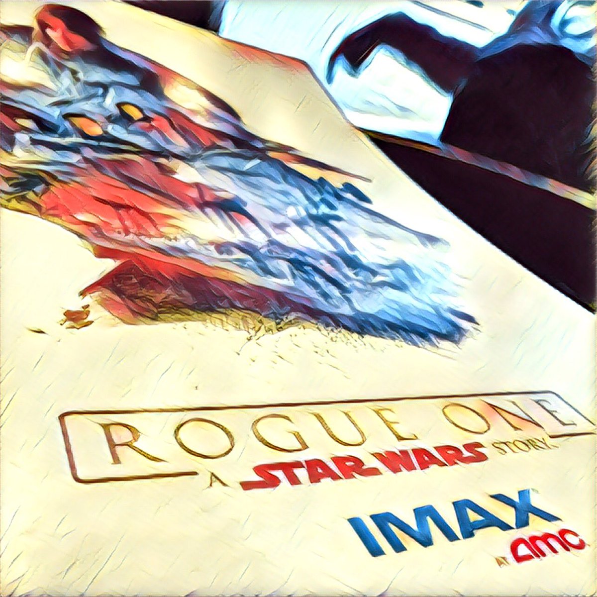 Fox10_Jedi's tweet photo. Here we go again.... The Force is with me and I am one with the Force... #fox10phoenix #RogueOne #IMAXRogue #3D https://t.co/8Z308sJKSv