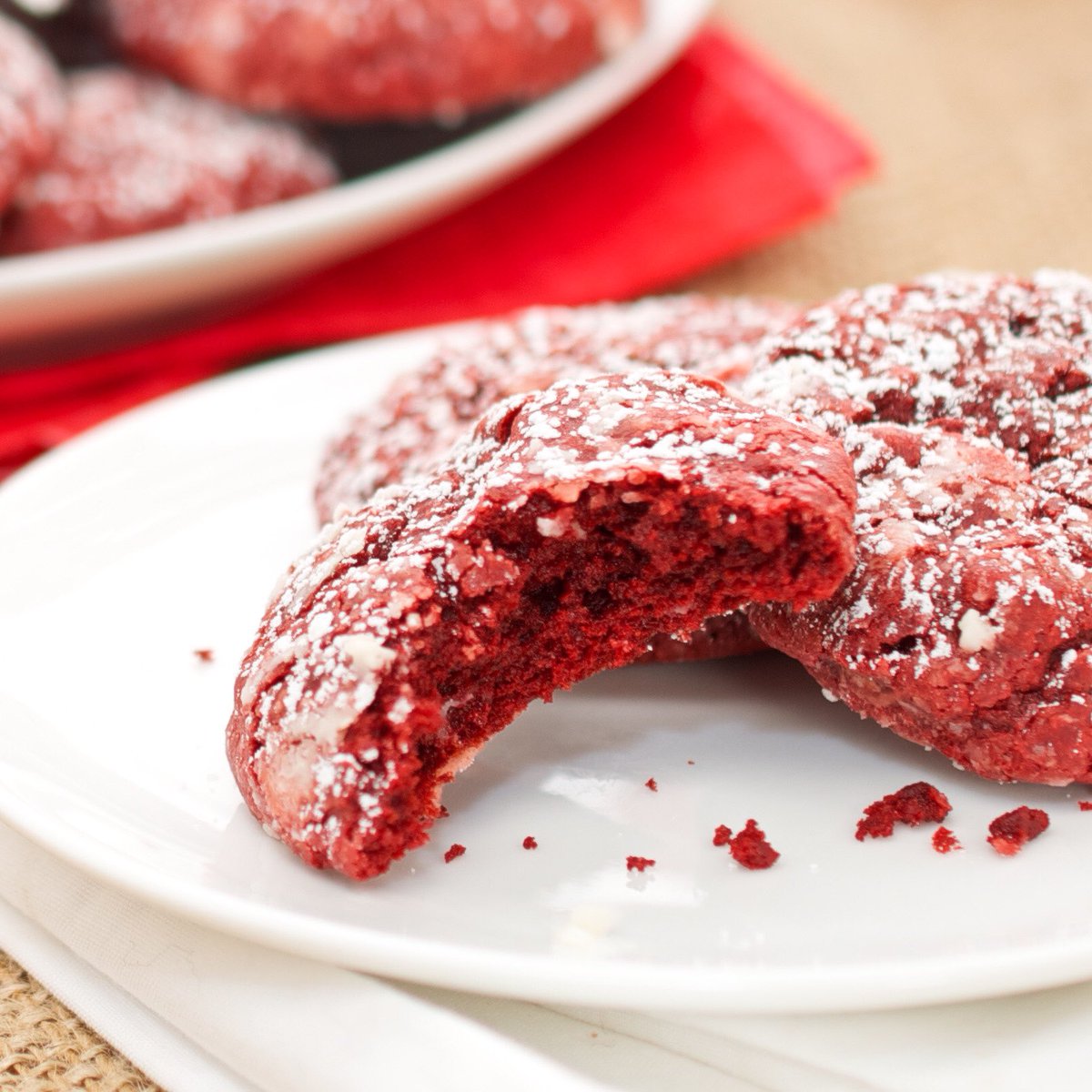 Red velvet cookies!