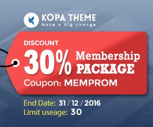 kopasoft's tweet photo. This December, Membership package discount 30%. Also, just recently we've added two new themes for membership. Coupon: "memprom"
#kopatheme https://t.co/OWenBOaV46