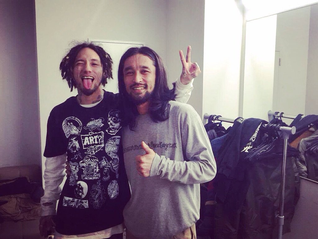 三宅洋平 昨夜のsave Tattooing にて Rizeのjesseと ベリーナイスガイ 格好いい男です