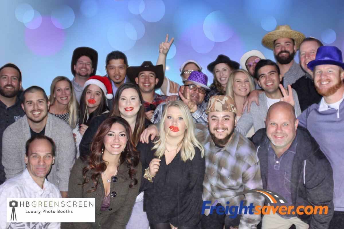 hbgreenscreen's tweet photo. The Freight Saver Holiday Party was a huge success tonight! 

Ps. You won't find any standard photo booth that will fit a group this big! https://t.co/bpXF8QqCrO