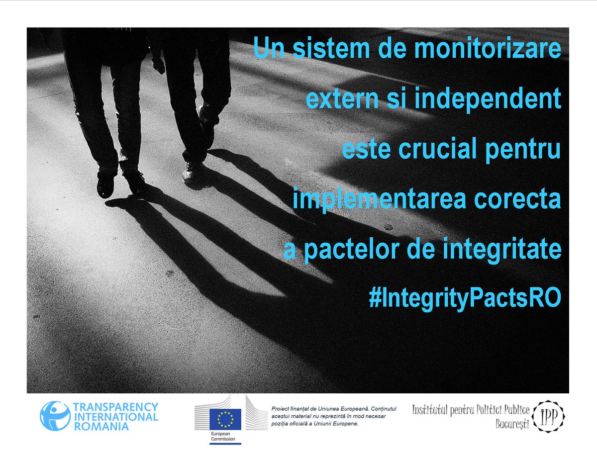 Un sistem de monitorizare extern si independent este crucial pentru implementarea corecta a pactelor de integritate
#IntegrityPactsRO