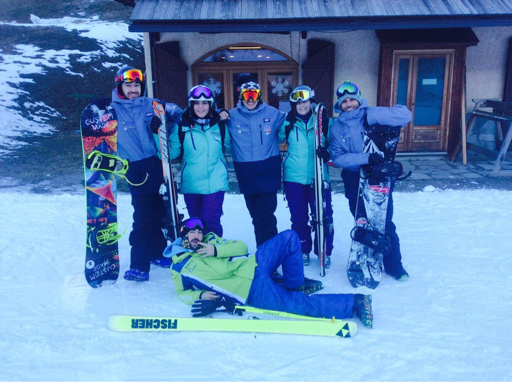 Claviere_ski's tweet photo. Claviere Crystal reps and Ski/Snowboard School are excited to meet our first customers tomorrow. We hope you're #readyforthemountain https://t.co/gX8Hs7WTJp