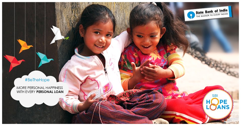 TheOfficialSBI's tweet photo. Feel good about your personal loan with #HopeLoans, an initiative by SBI to contribute to deserving charities for every loan you take. https://t.co/hsjzPiNY0B