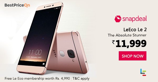 BestPriceOnIn's tweet photo. Get free access to the Le Eco membership worth INR 5000 on purchase of the #LeEcoLe2 https://t.co/BpajBJeleB #Snapdeal https://t.co/qgmPrvgHVs