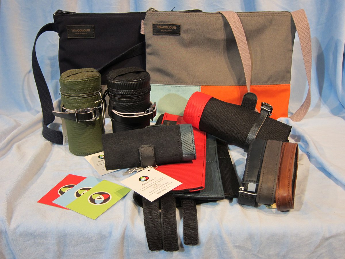 “On the 6th day…”
 Saddle bags &amp; more from <a href="/velocolour/">Noah Rosen</a> at Hoopdriver!
 Gift certificates too!
 #12daysofHoopdriver #citycycling #bikeTO