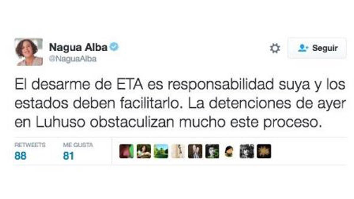 okdiario's tweet photo. La líder de Podemos en el País Vasco dice que la detención de cinco etarras "obstaculiza el proceso" 😒 https://t.co/AI9oXSwloU https://t.co/gw58vuEhSx