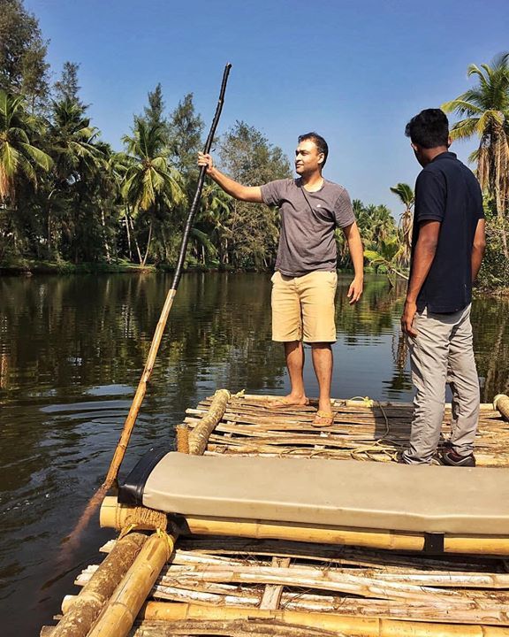 There !!! #bambooboat #vacation #kerela #boat #fishing #backwaters