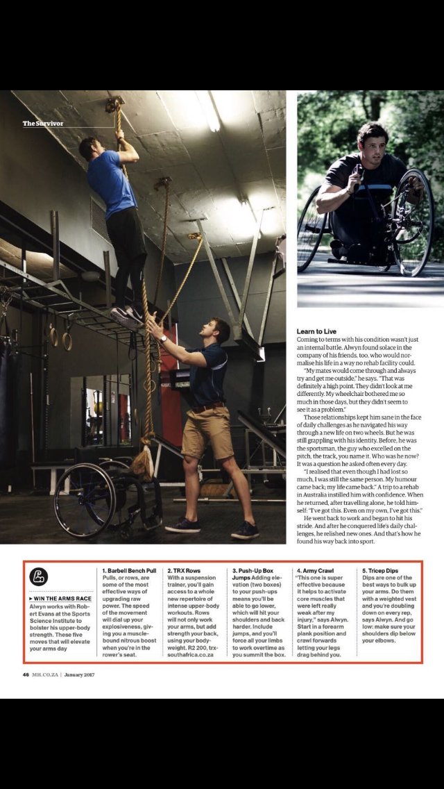Robert Evans (@robsevans) on Twitter photo Congratulations to @alwynuys for his 2-page feature in the January Edition of <a href="/MensHealthZA/">Men's Health ZA</a> The mindset of a champion! #RiseAbove Congratulations to @alwynuys for his 2-page feature in the January Edition of <a href="/MensHealthZA/">Men's Health ZA</a> The mindset of a champion! #RiseAbove