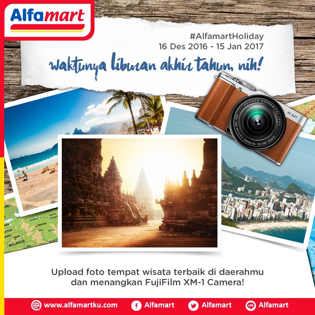 alfamart's tweet photo. Untuk syarat dan ketentuan kuis #HolidayAlfamart bisa cek di timeline &amp; favorite kami yah

#HolidayAlfamart https://t.co/LjIQ2rA5mD
