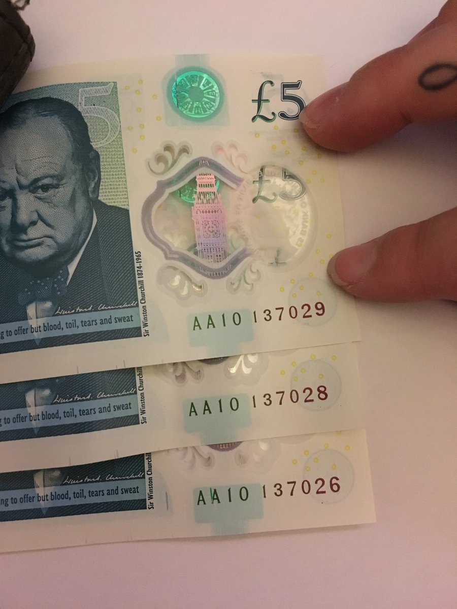 Allidorables's tweet image. Almost sad that I didn't realise we had a stack of AA10's at work... 😂 #FivePoundNote #NewFivePoundNote