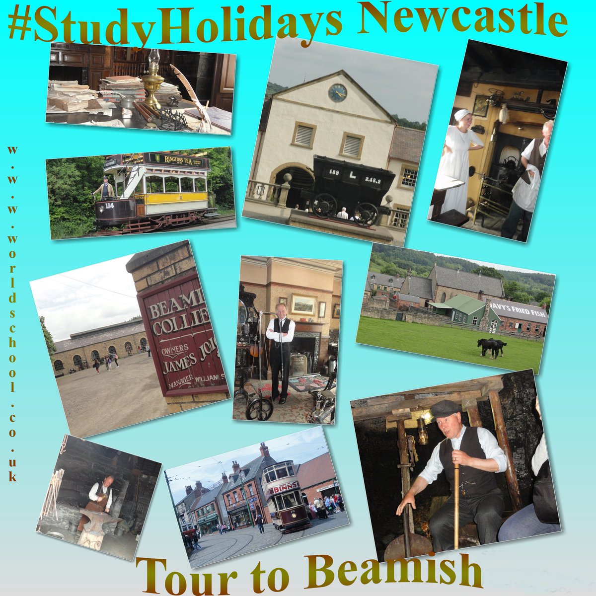 Come to experience our #StudyHolidays Newcastle and enjoy one of our many tours: Beamish, the world famous open air museum.