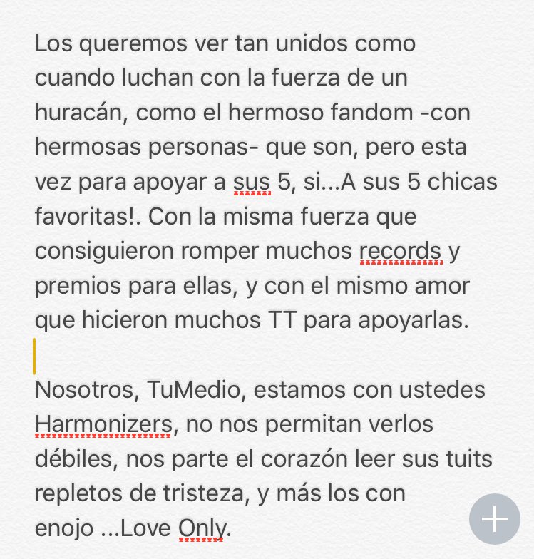 TuMedio's tweet photo. Para nuestros amados Harmonizers!
Estamos #DeadOnTheFloor como ustedes,pero Kaki,Ally,Dinah,Mani y Lauren nos necesitan! #StayStrongHarmos 💞 https://t.co/ABDWfzepum