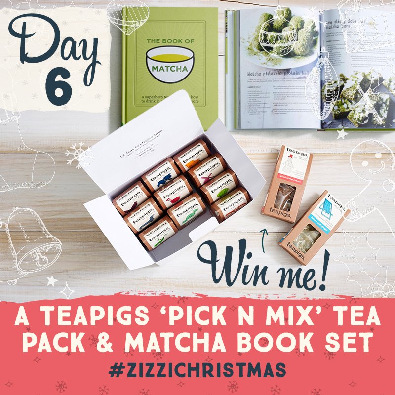 WeAreZizzi's tweet image. Today's prize is a @teapigs ‘Pick n’ Mix’ pack &amp;amp; ‘the book of matcha’! Follow us &amp;amp; RT for your chance to win!* #ZizziChristmas