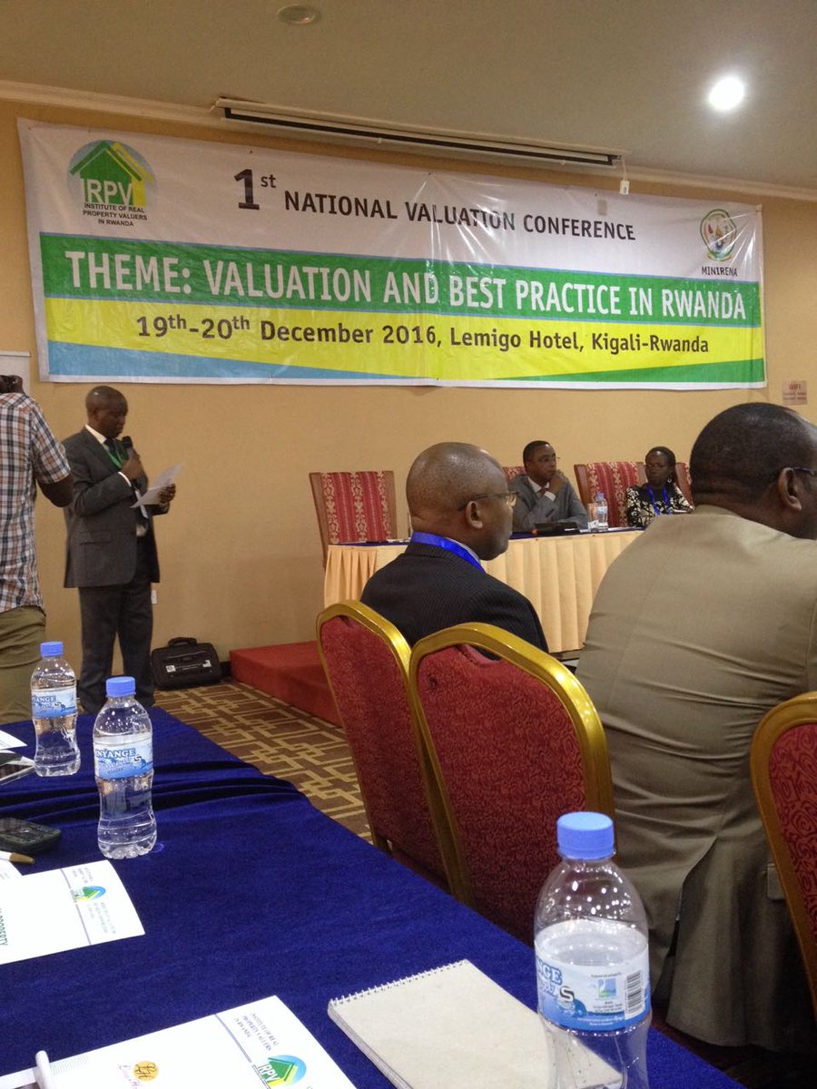 InkubitoYicyeza's tweet photo. Today starts th 1st National Property Valuation Conference at @LemigoHotelinfo
Theme:Valuation &amp; Best Practice in #Rwanda
#IRPV #TeamHopeMag https://t.co/bEUIkcYveH