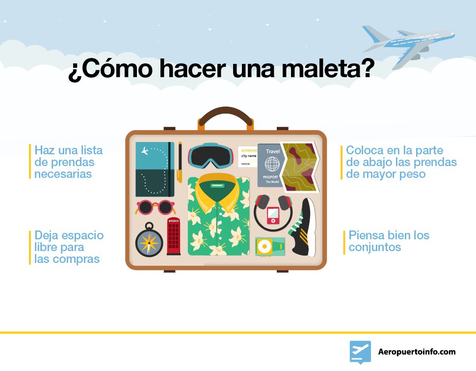 Aeropuertoinfo's tweet image. ¿Te vuelves loco haciendo la maleta? Sigue estos consejos. #MaletaPerfecta #Equipaje #ConsejosAeropuertoinfo ow.ly/Swag307ftYK