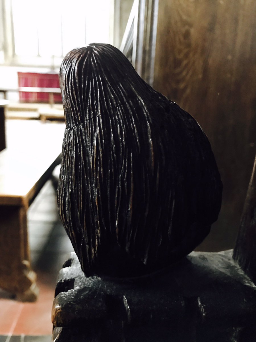 inner_lives's tweet photo. Another medieval mermaid bench end, this time in St Botolph church, Grimston, Norfolk. #MondayMermaid https://t.co/BaABCXHW8F