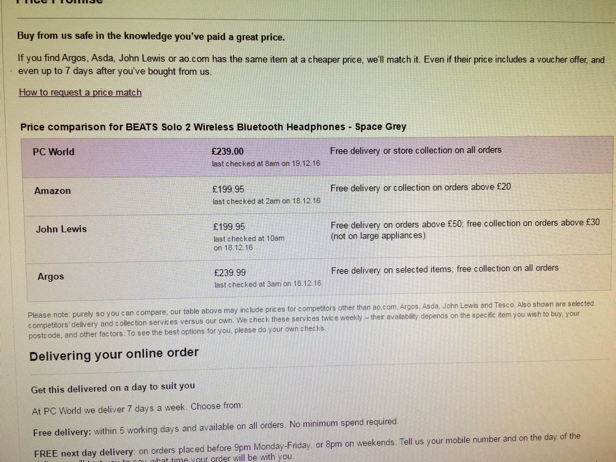 SamPilk's tweet image. Thanks @curryspcworld for showing you are more expensive even though you "won't be beaten on price"