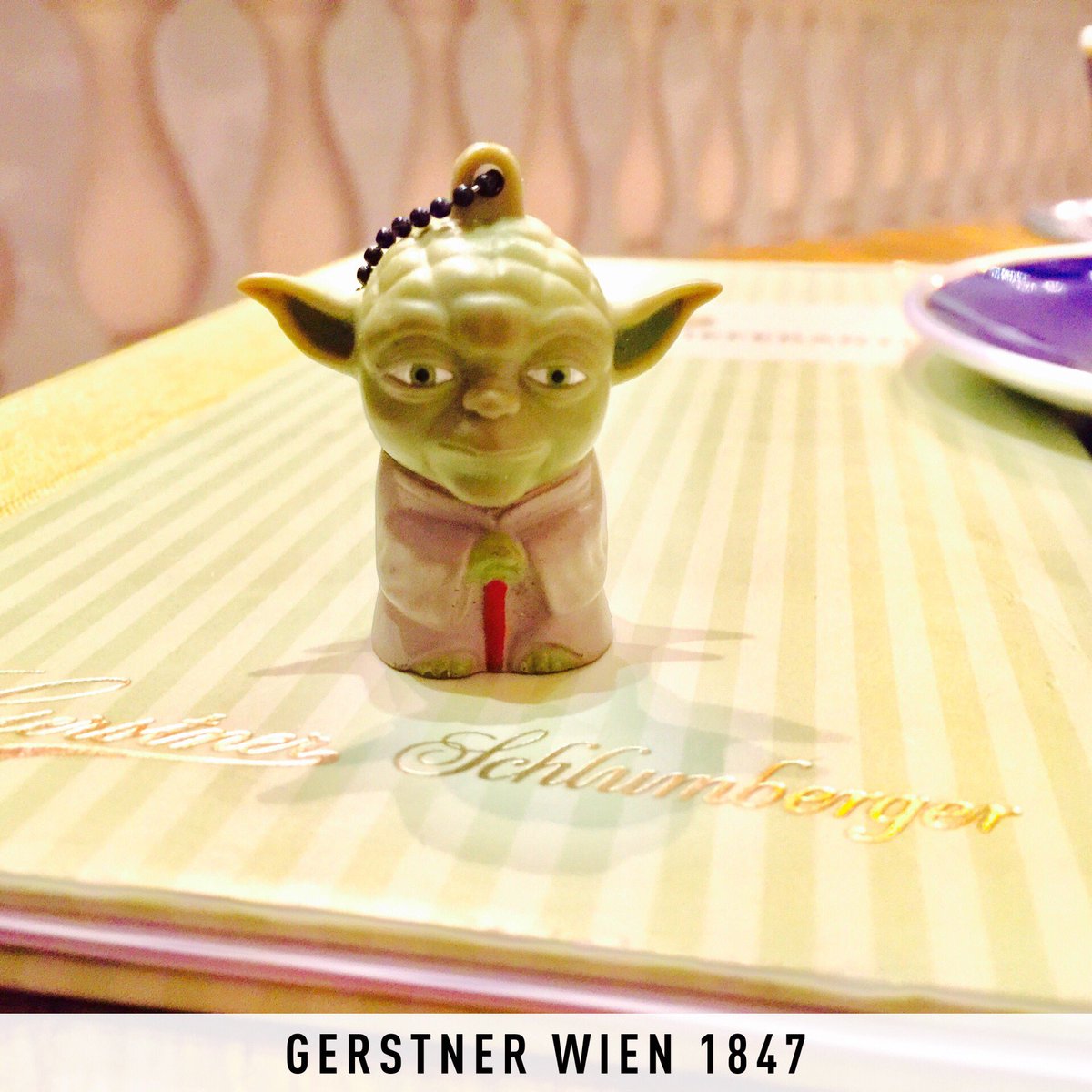 TourYoda's tweet photo. #yoda takes a #sweety break from #wien at #Gerstner #Hofzuckerbacher with a special #jedi #cake #chocolate and #butter #cream https://t.co/HdkFXazgJI