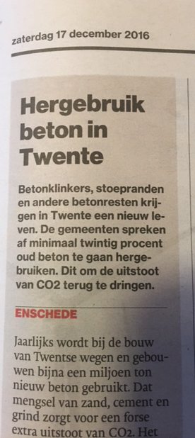 vdboschbeton's tweet photo. Hergebruik beton in Twente om CO2-uitstoot te verminderen. https://t.co/GnttOOHqu8 https://t.co/78DtmjdogF