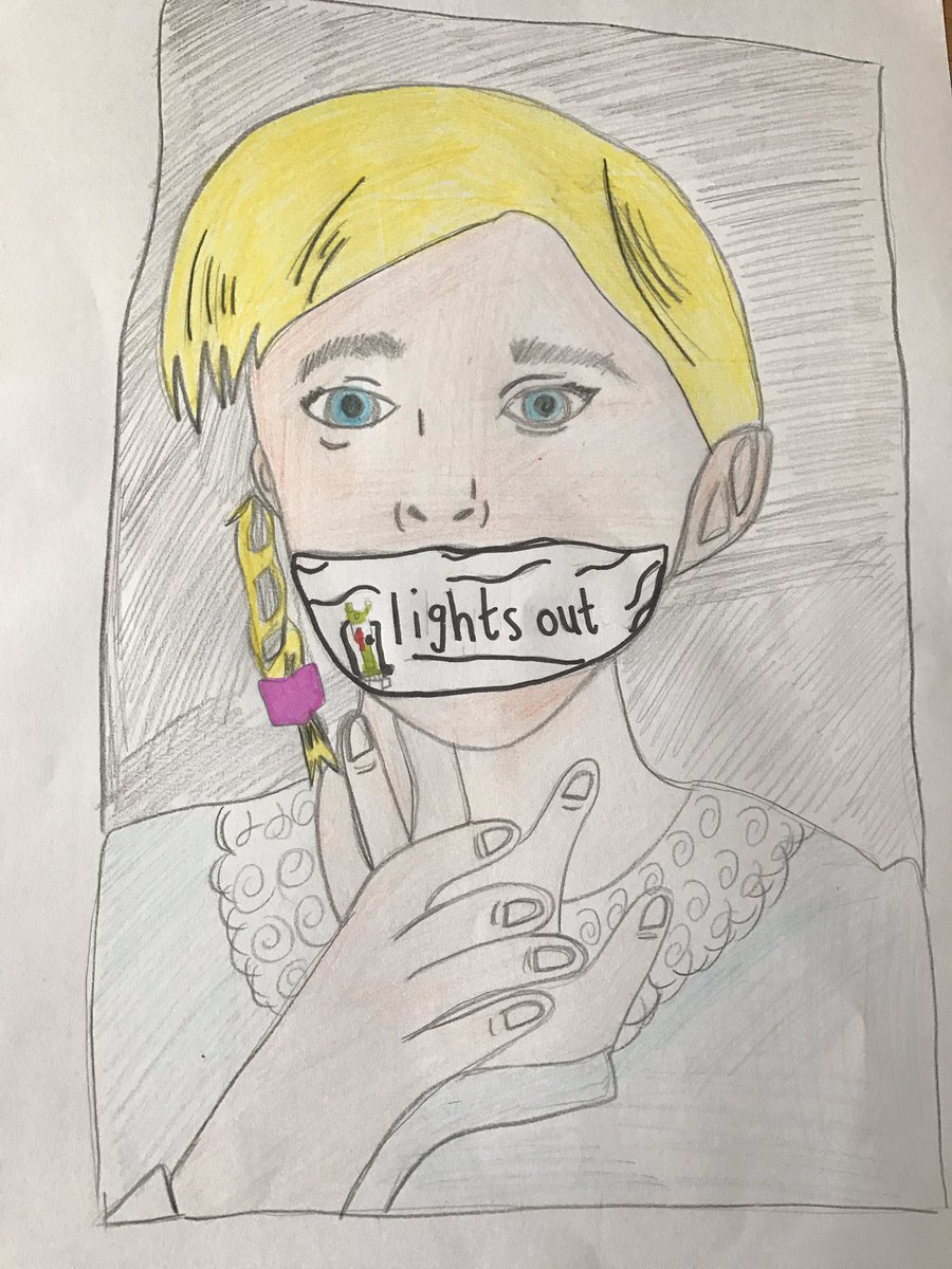 kimneville2's tweet photo. @HorrorCultFilms #KidsDrawComp my daughter's creepy drawing ππ https://t.co/DbhmmDiJOB