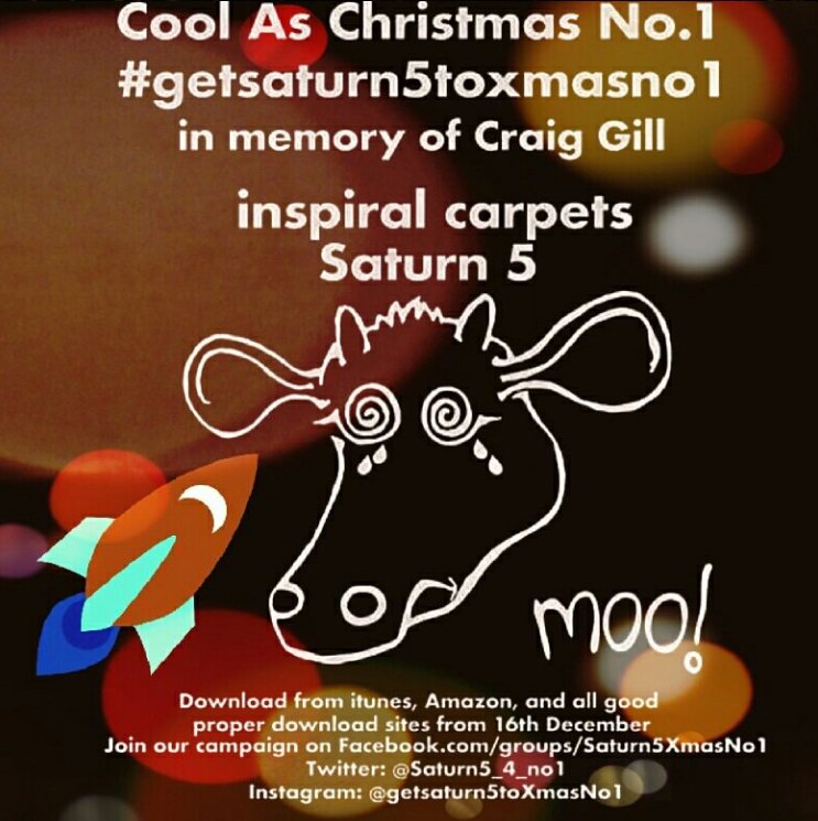 O2AcademyBrix's tweet photo. Reminder that to get Saturn 5 by @inspiralsband to the Xmas No 1 we've got to buy it before 22nd Dec! #getsaturn5toxmasno1  @Saturn5_4_no1 https://t.co/eGQzGPpQxQ