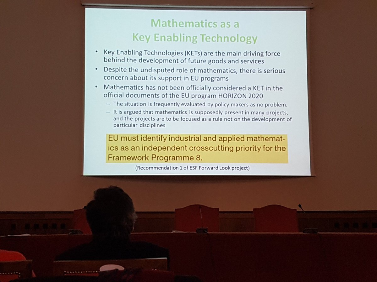 MACSIMaths's tweet photo. #EUMathsIn striving to get Mathematics regonised as a KeyEnablingTechnology @Horizon2020_ire @Moedas Maths-a vital underpinning discipline https://t.co/VJ4Pkxr5lu