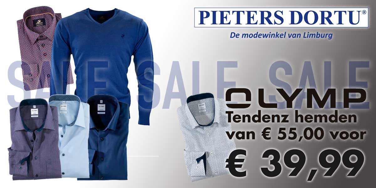 Nu in de #SALE bij Pieters Dortu: Olymp Tendenz hemden voor € 39,99 Maar ook diverse #Culture hemden en truien afgeprijsd naar € 39,99
