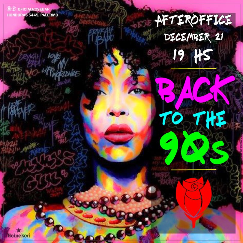 riccileo's tweet photo. Miércoles 21/12 #BackToThe90s
#RosebarAfteroffice (Edición Especial) 19hs. 
Lista de Leo Ricci Reservas: 1140841710 https://t.co/EKVEo8Af6B