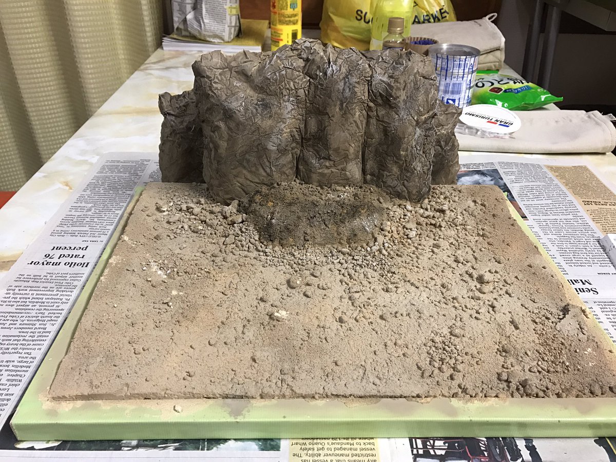 サニー ワークス Sanny Works Twitter ನಲ ಲ 12 19 先日に手直ししたグフの撮影用のセットを衝動的に作成しました アルミホイルの型に石膏流し込んで岩を作って スチロールボードに園芸用の鹿沼土を 水溶きボンド 界面活性剤入り台所洗剤で固着したお手軽