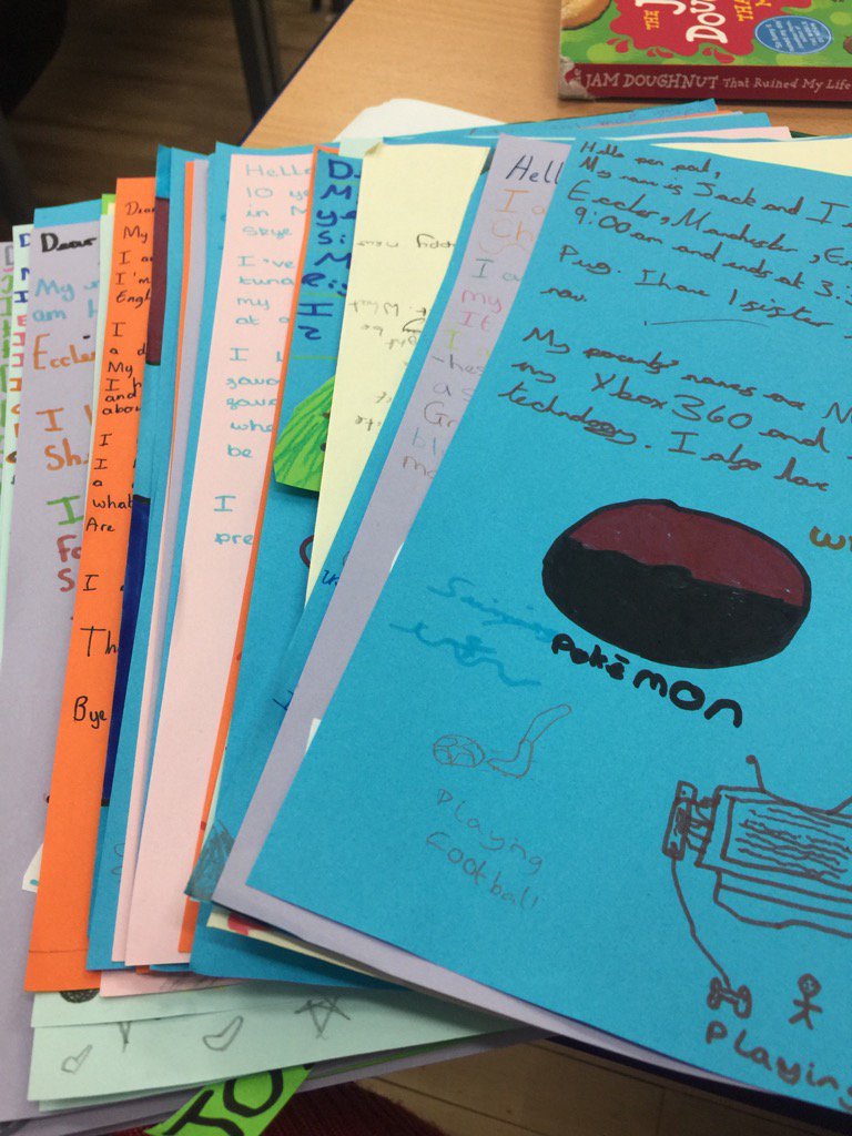 Responses to our French pen pals going in the post today 😃