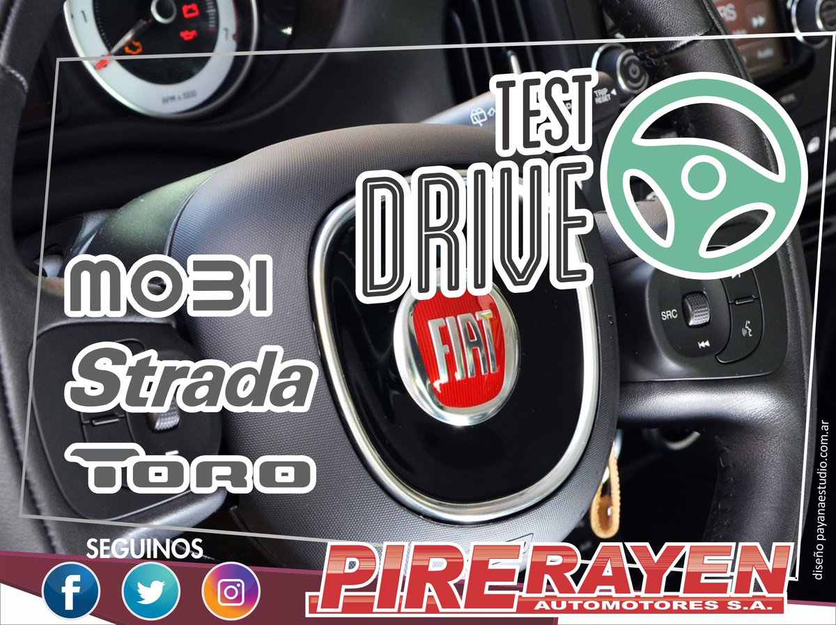 pirerayenfiat's tweet photo. 🏙 🛣 🚦 👉 #DateUnaVuelta #TestDrive #Probanos 👈🙆🏃 https://t.co/2Nyj8TA4ll