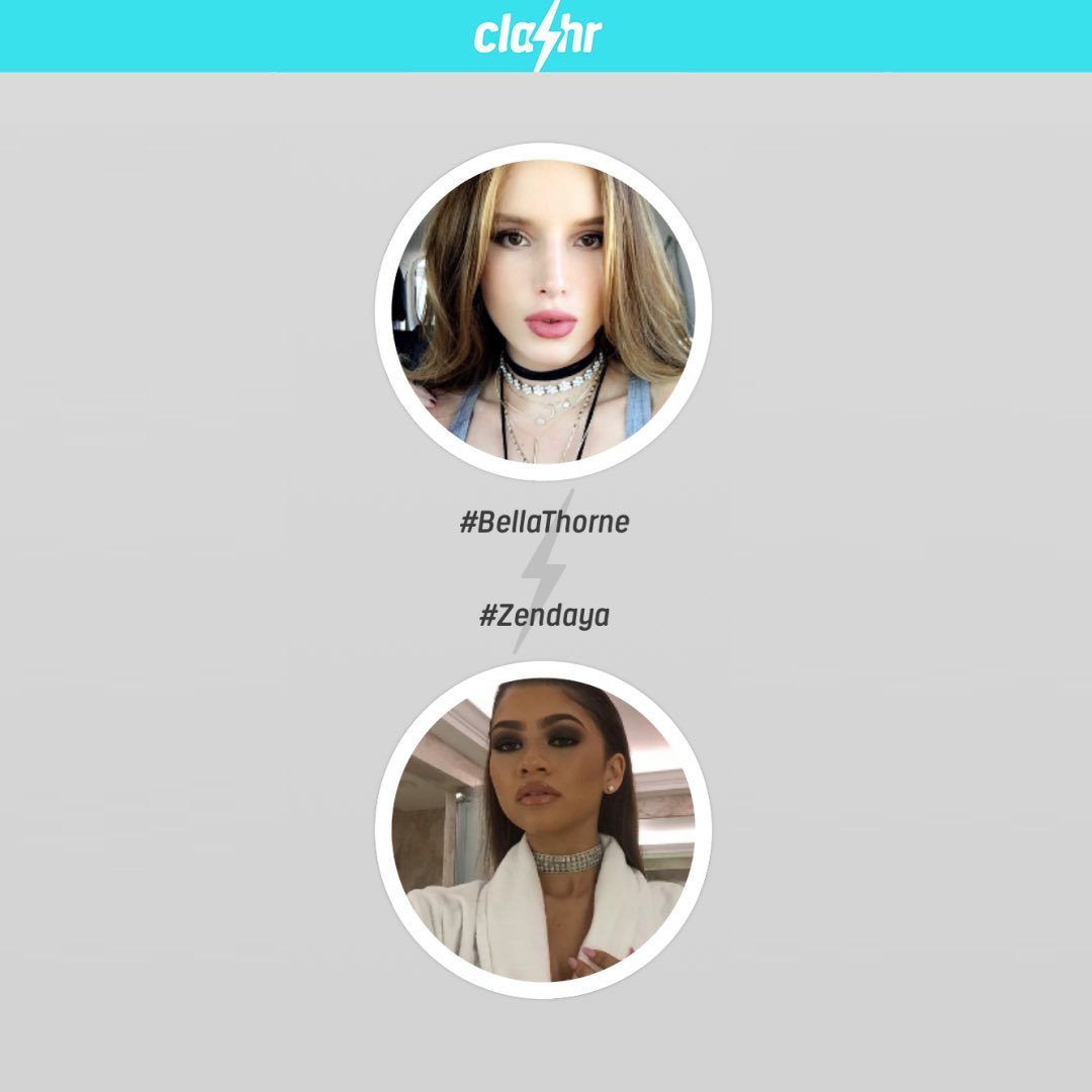 theClashr's tweet photo. .@bellathorne 
.@Zendaya 
#BellaThorne / #Zendaya ?
Who do you prefer ?
#vote on Clashr ! https://t.co/myjtorflda
#TylerPosey #CharliePuth https://t.co/1hjIX52oeh