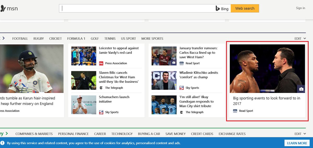 GraemeHarp's tweet image. Featured on the front page of MSN.com again today.

Some say that's where I belong, and by 'some', I mean me...
