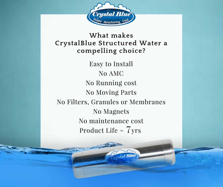 CrystalBlueIND's tweet photo. @CrystalBlueIND #StructuredWater-fit &amp; forget solution to ur water problems.No running/maintenance/reject water make it eco friendly product https://t.co/caUvysXXmg