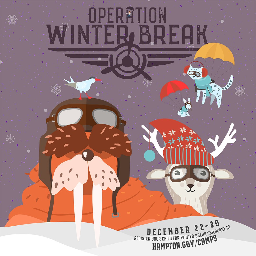 HamptonPRLS's tweet photo. Days away from Christmas! Days away from the start of #OperationWinterBreak! Buy the gift of FUN. Register today. https://t.co/9sl9Om1wrI https://t.co/eYymhAL1F0